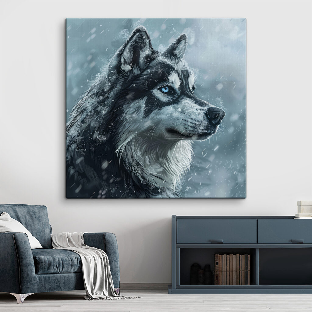 Husky im Schnee — Interieur 1
