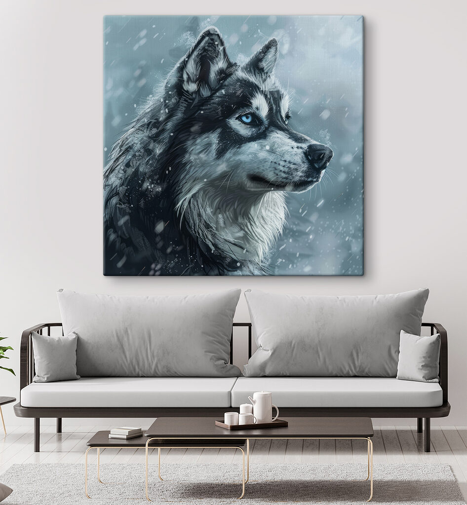 Husky im Schnee — Interieur 2