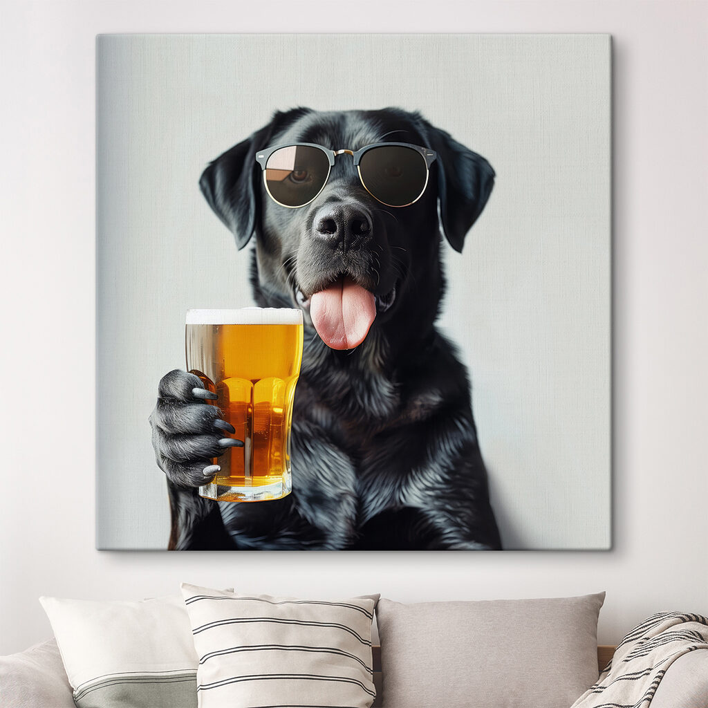 Hund stößt mit an — Interieur 2