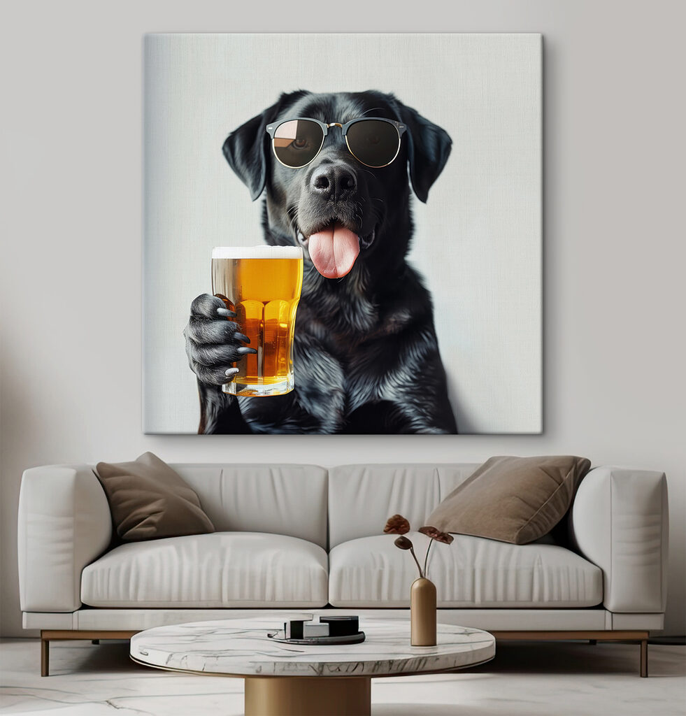 Hund stößt mit an — Interieur 3