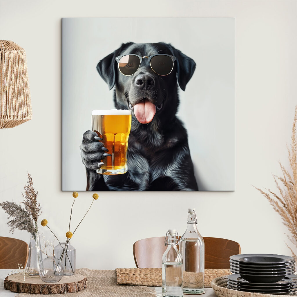 Hund stößt mit an — Interieur 4