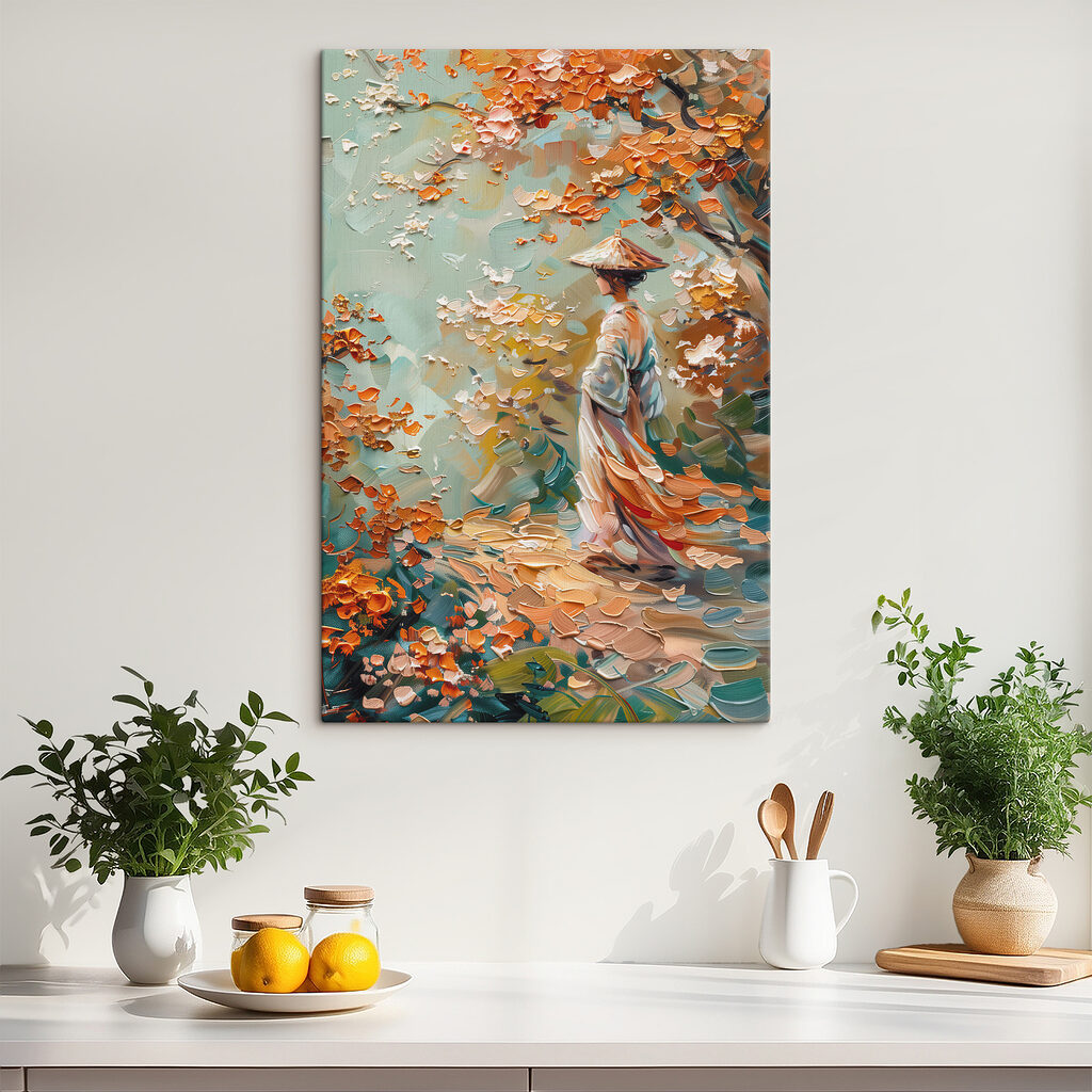 Spaziergang unter orangefarbenem Laub — Interieur 1