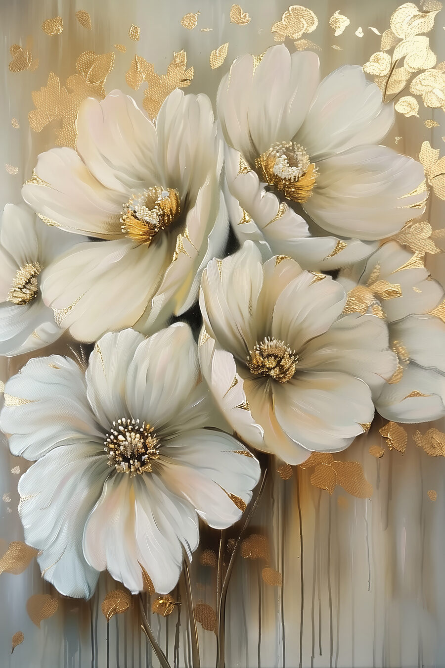 Gestaffelte Blüten — ganzes Design