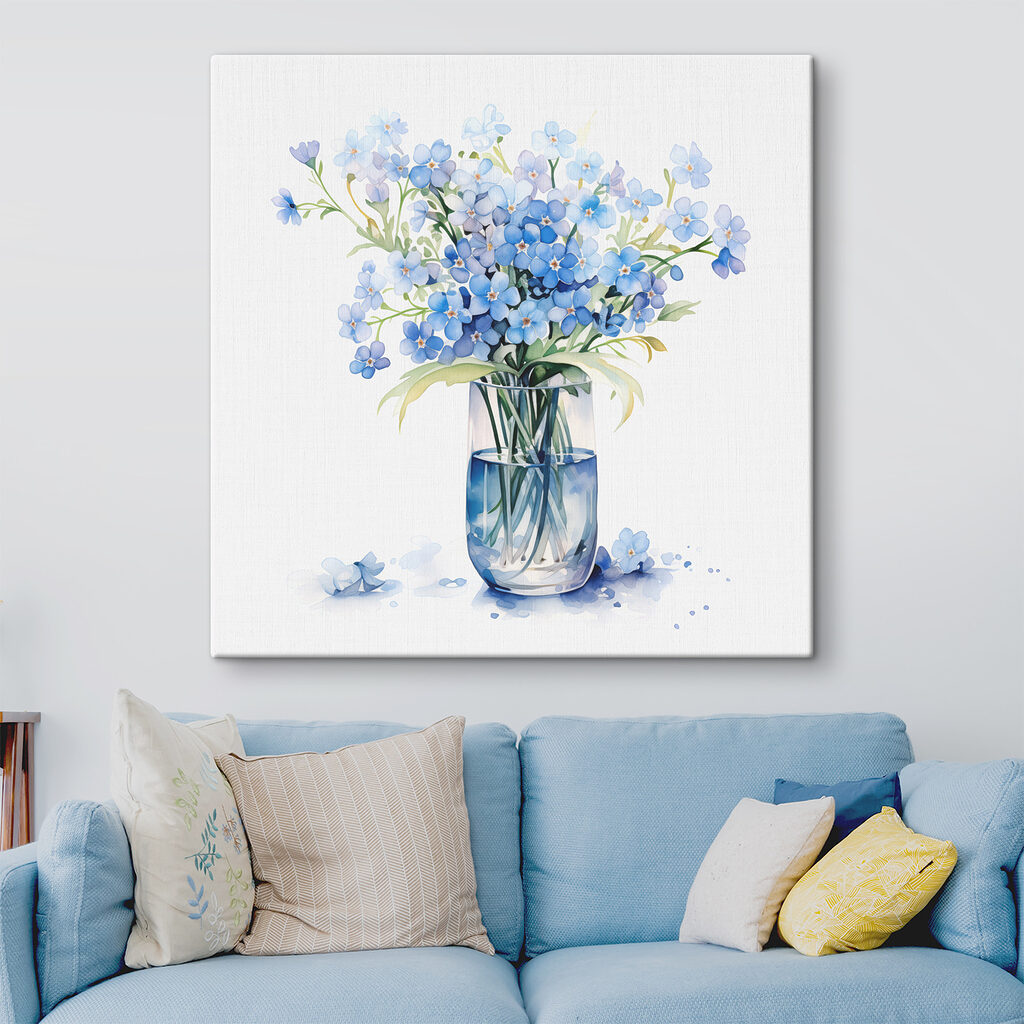 Vergissmeinnicht in blauem Glas — Interieur 2