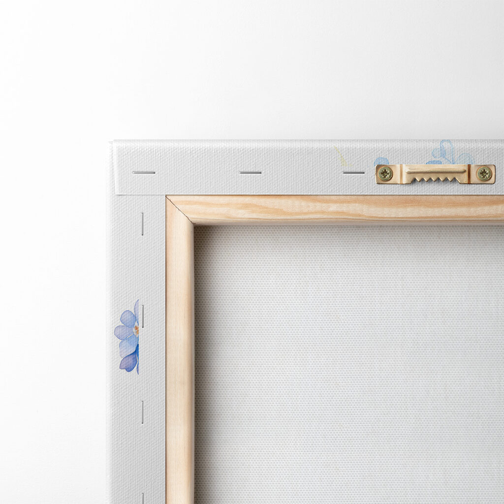 Vergissmeinnicht in blauem Glas — Rückseite