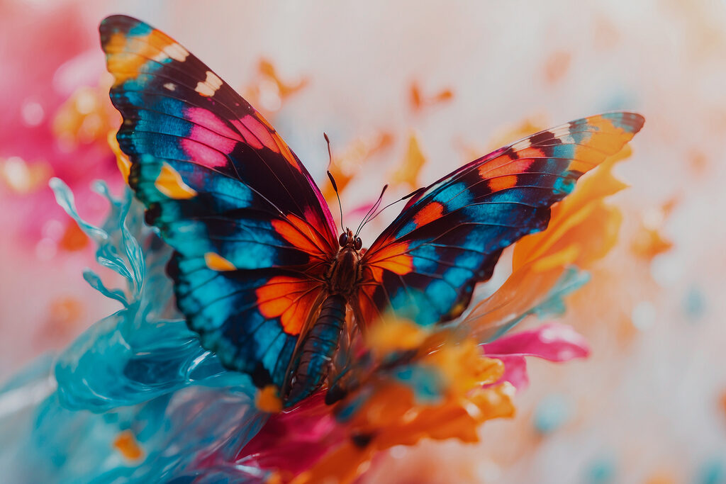 Schmetterling in Pastell — ganzes Design
