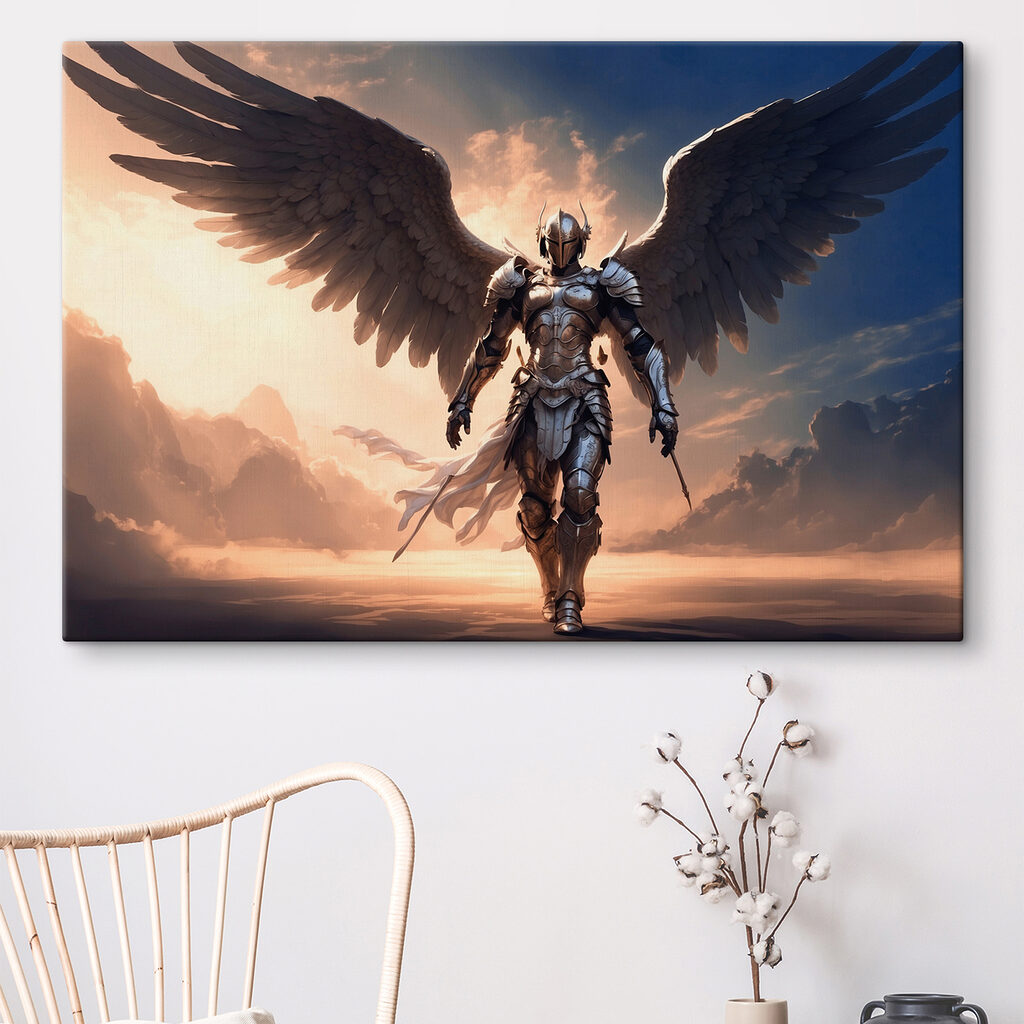 Geflügelter Krieger im Abendlicht — Interieur 2
