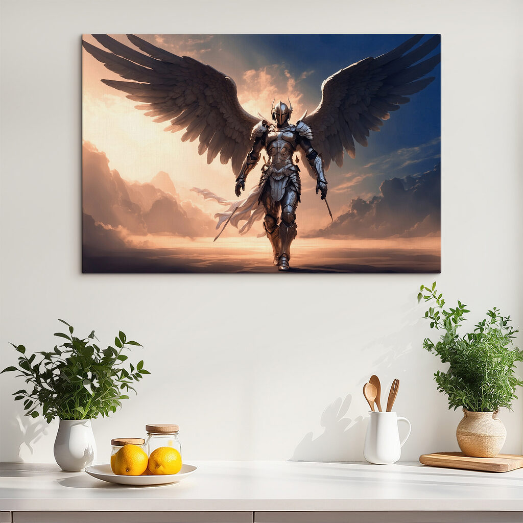 Geflügelter Krieger im Abendlicht — Interieur 3