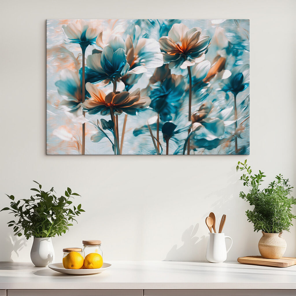 Blaue Blüten an Stielen — Interieur 3
