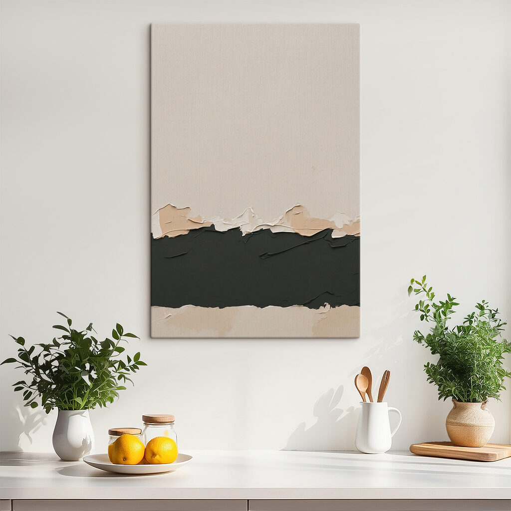 Dunkles Band auf Beige — Interieur 3
