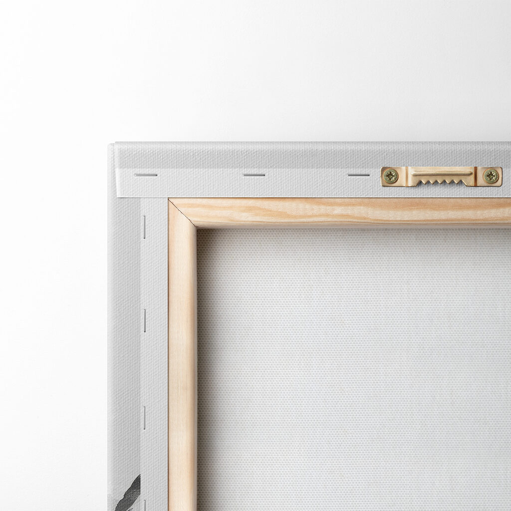 Bergspiegelung in Schwarz-Weiß — Rückseite