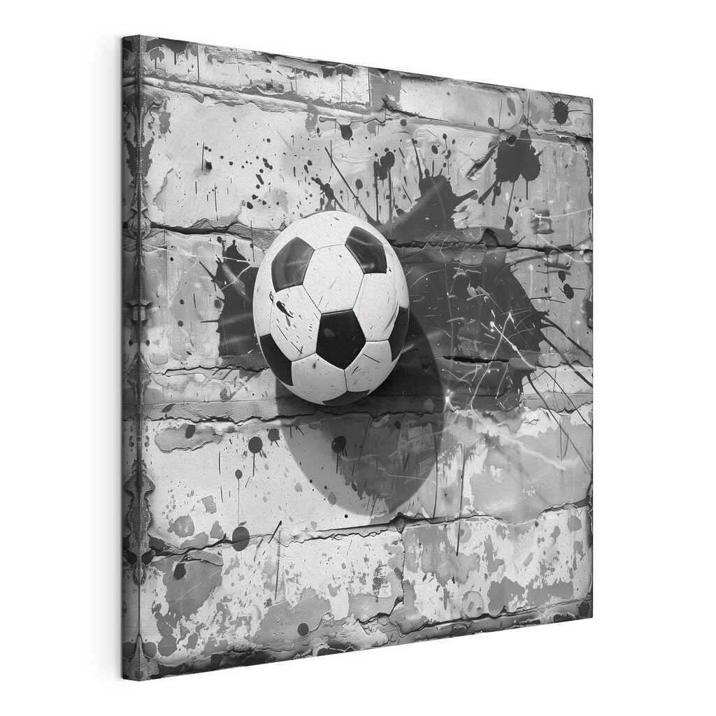 Fußball vor verwitterten Steinen — Produktansicht