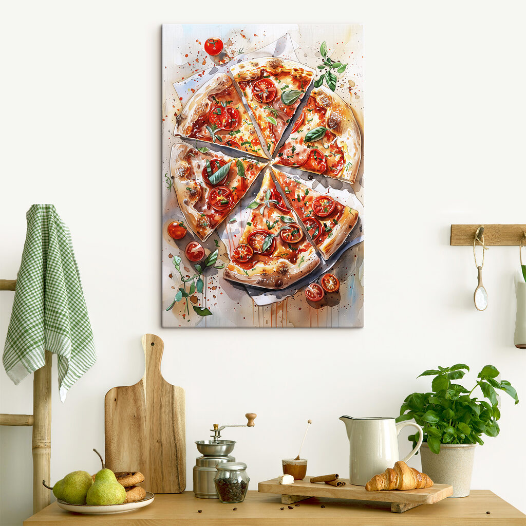 Pizza zwischen Tomaten — Interieur 1
