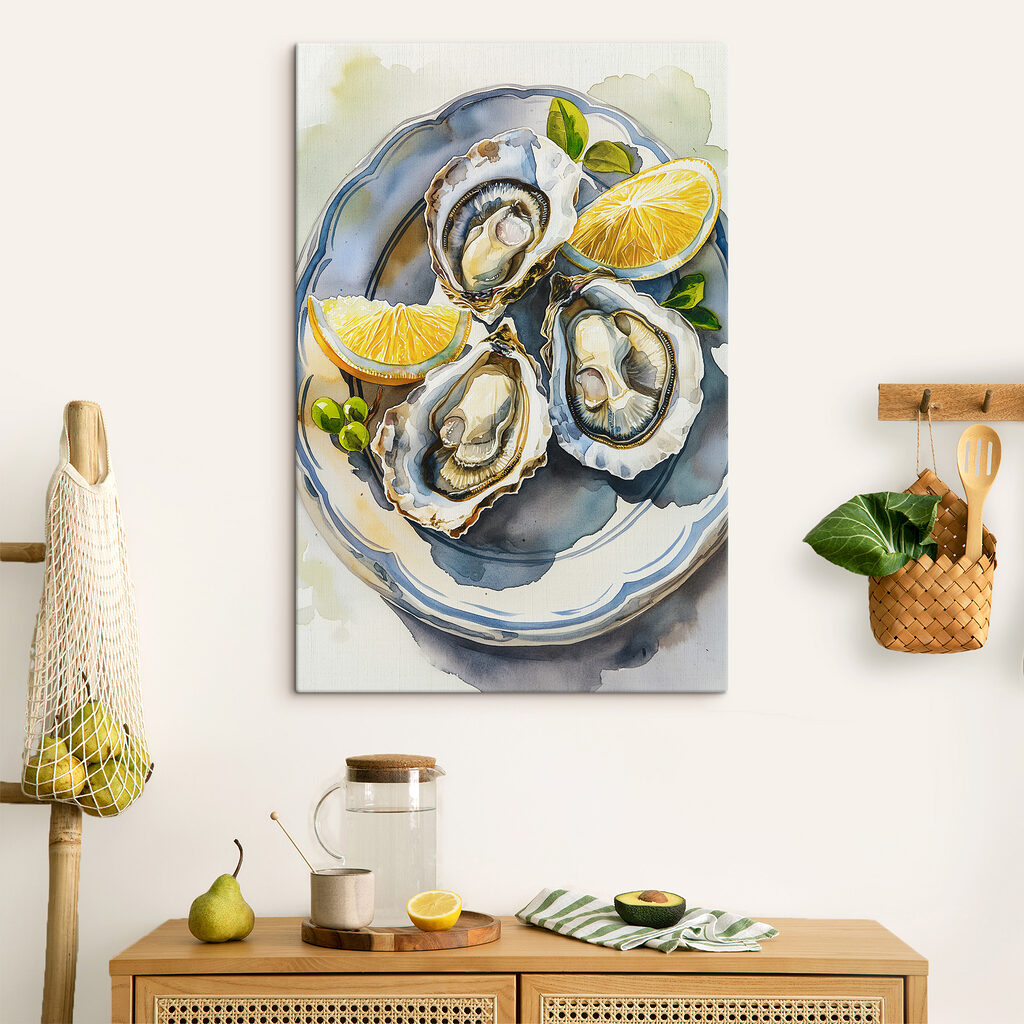Drei Austern auf Blau — Interieur 2