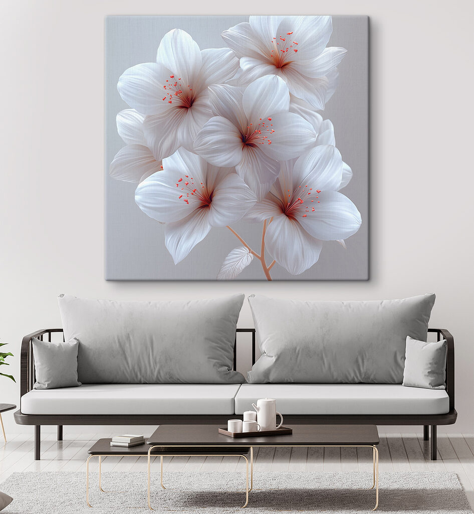 Blüten mit rosa Tupfen — Interieur 2
