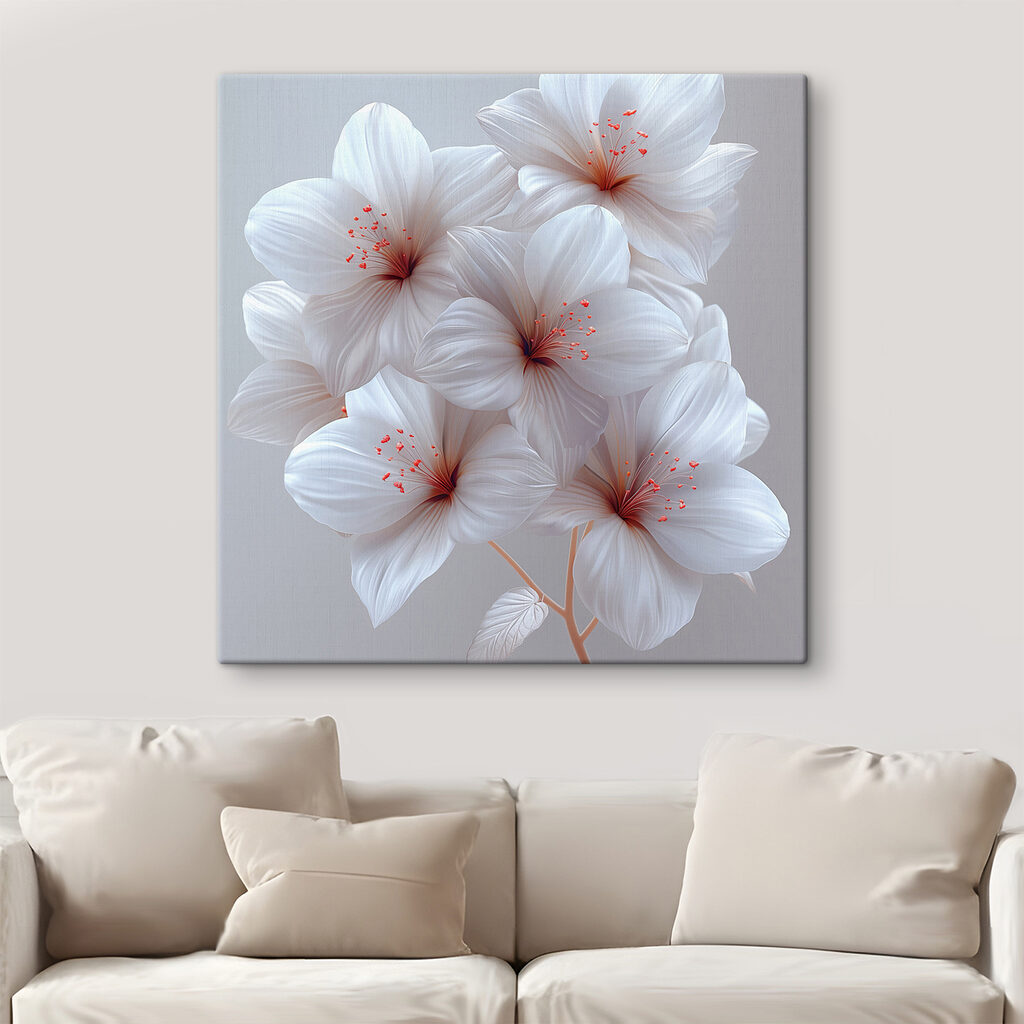 Blüten mit rosa Tupfen — Interieur 1
