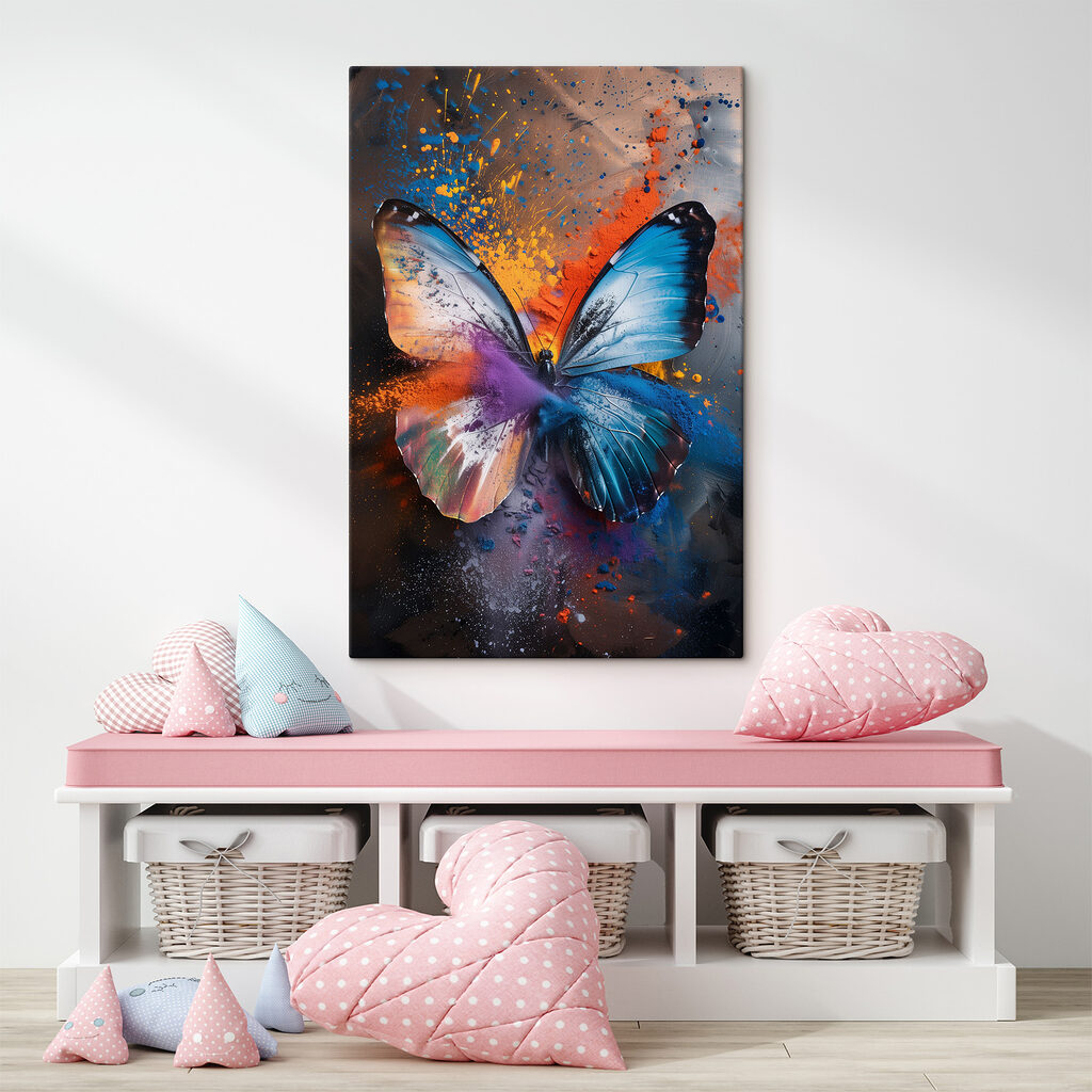 Blauer Schmetterling in Spritzern — Interieur 1
