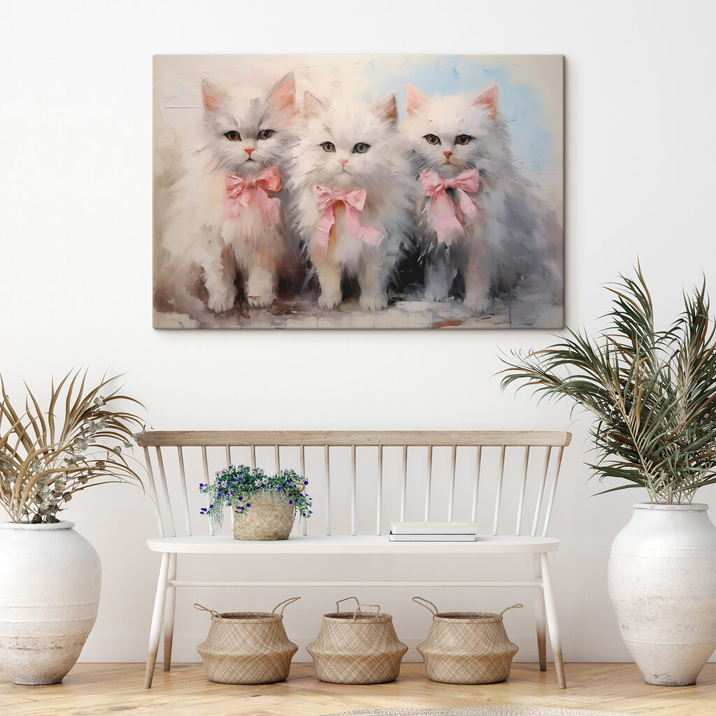 Kätzchen mit rosa Schleifen — Interieur 2