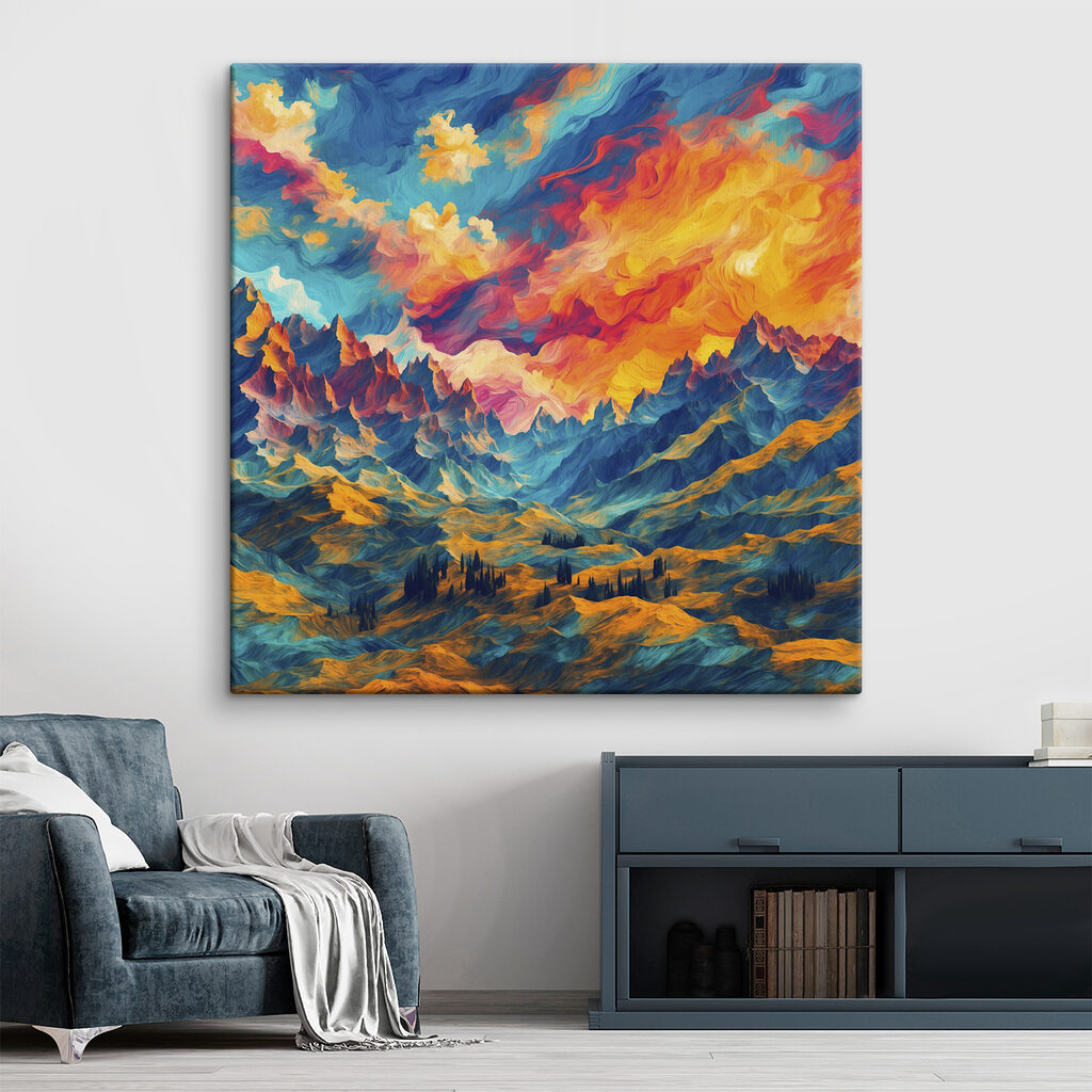 Berge unter flammenden Wolken — Interieur 2