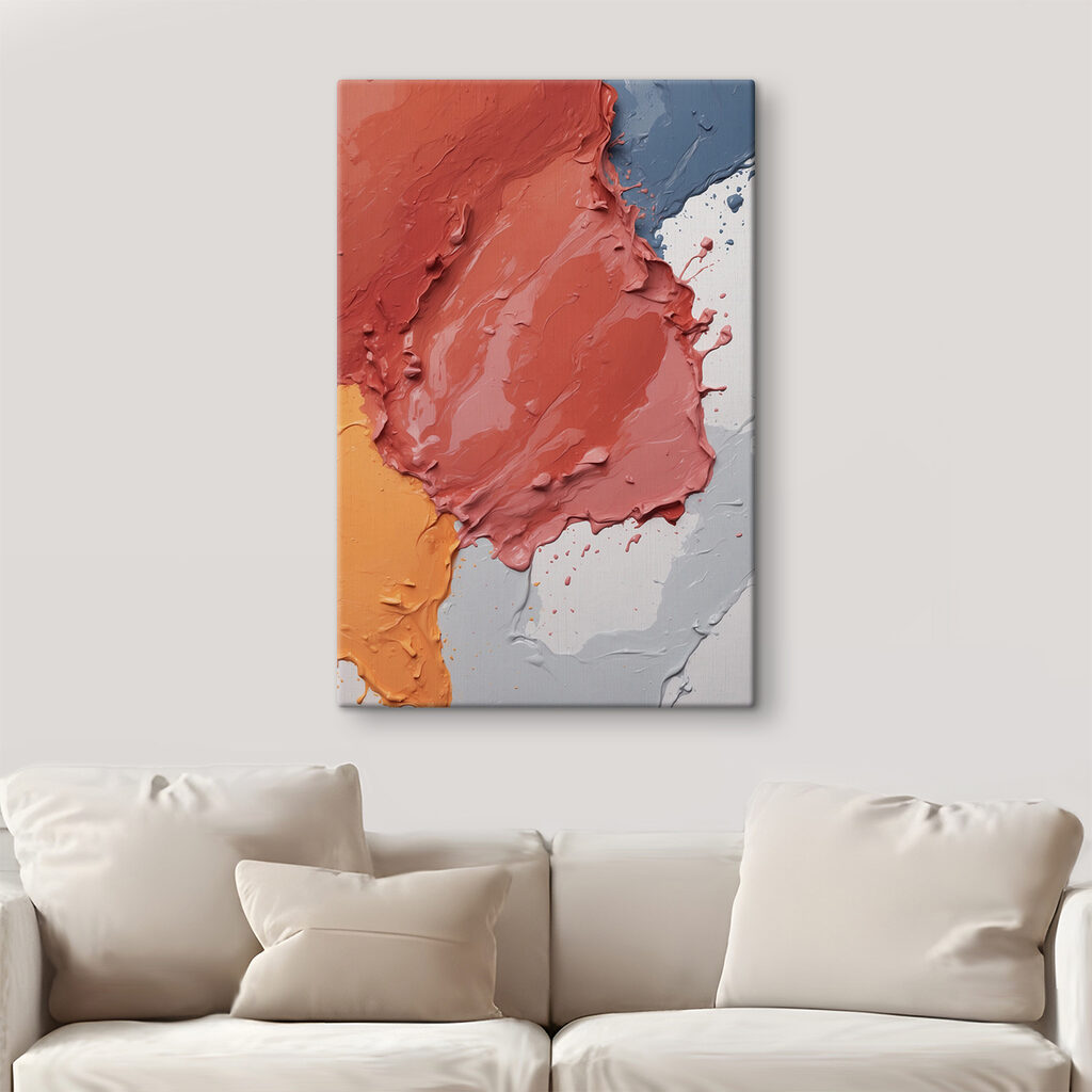 Korallenrot trifft Schiefergrau — Interieur 2