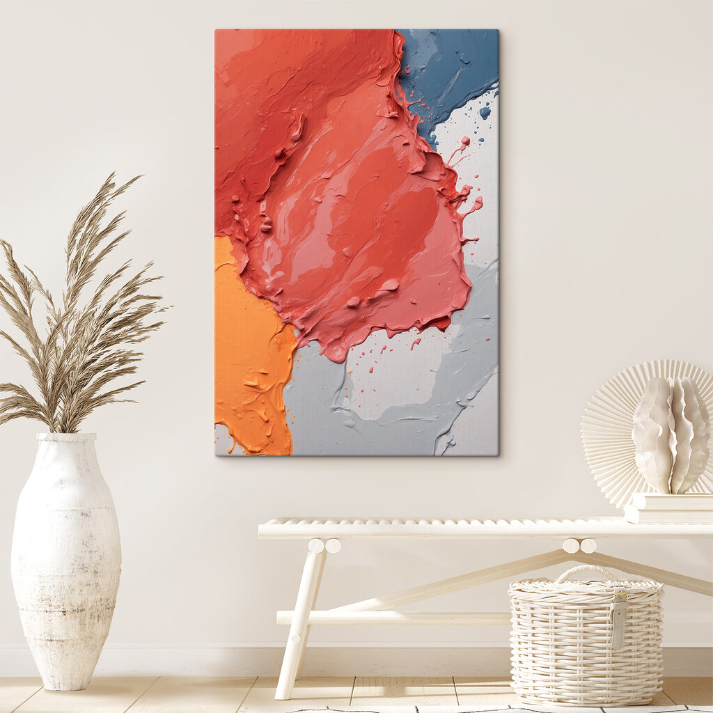 Korallenrot trifft Schiefergrau — Interieur 3