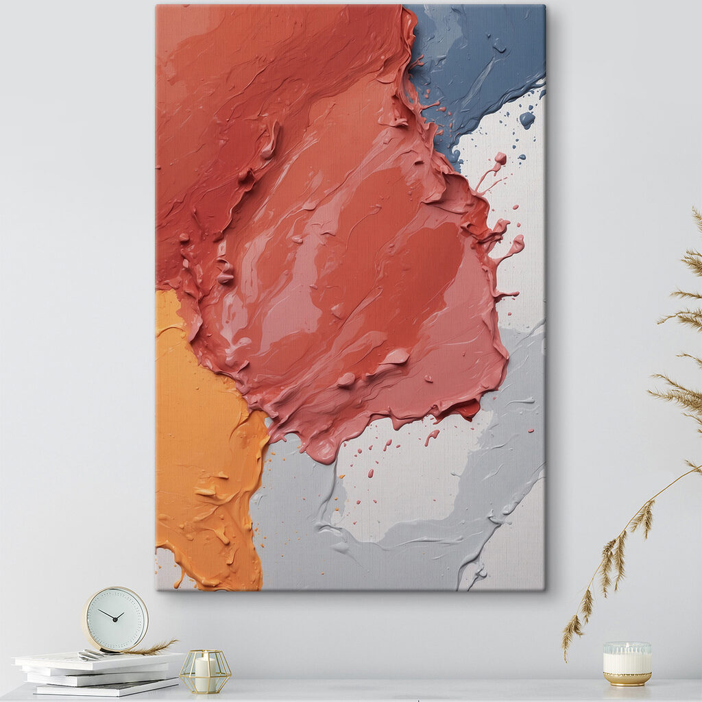 Korallenrot trifft Schiefergrau — Interieur 1