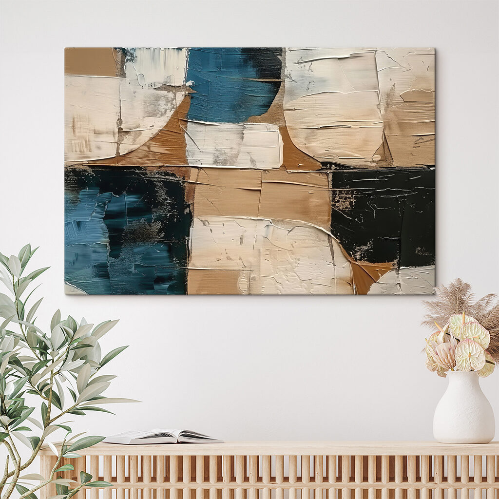Türkis und warme Farbfelder — Interieur 2