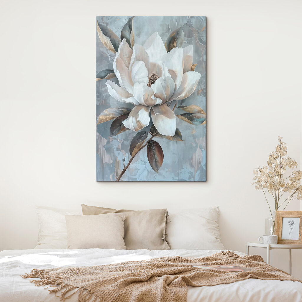 Weiße Magnolie auf Blaugrau — Interieur 2