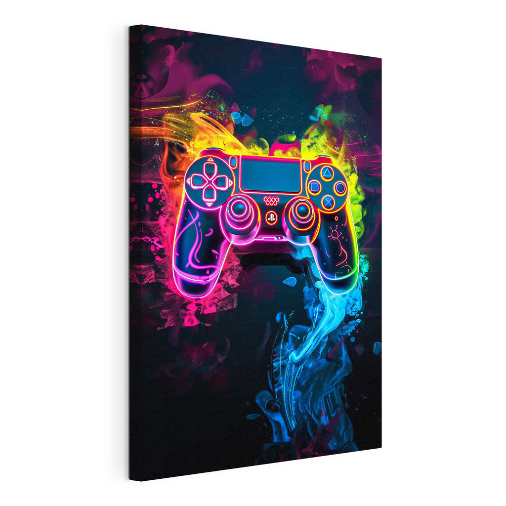 Controller in flammendem Neonlicht — Produktansicht