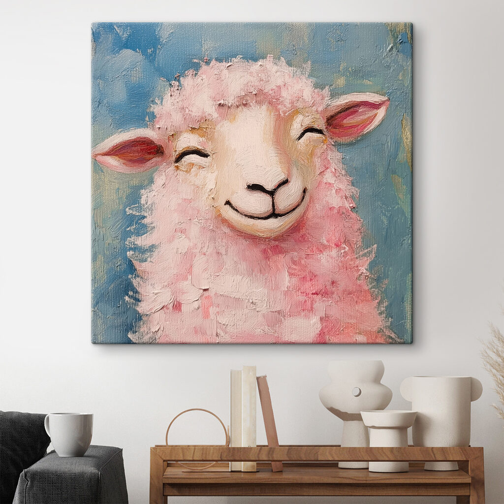Schäfchen mit rosa Locken — Interieur 2