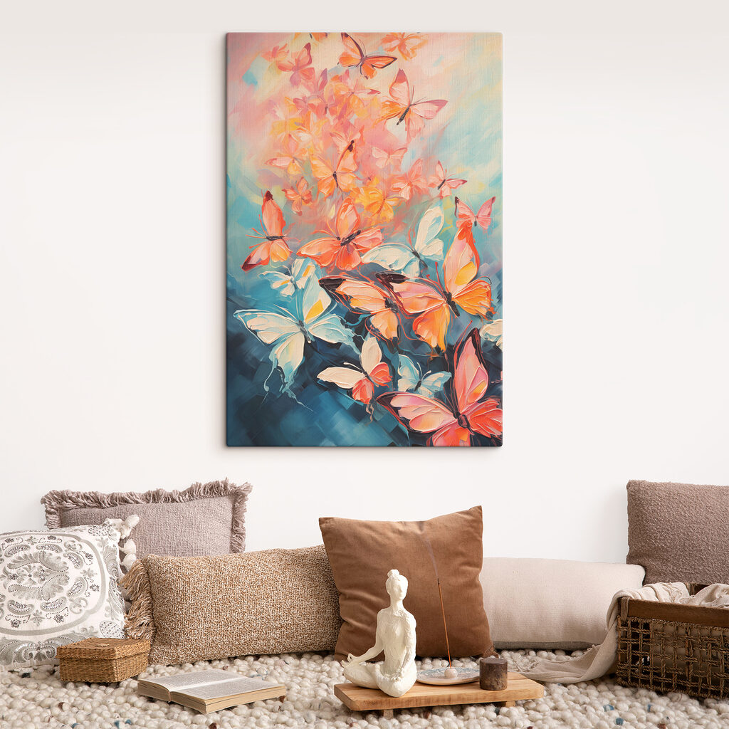 Pastellzweige auf Türkis — Interieur 1