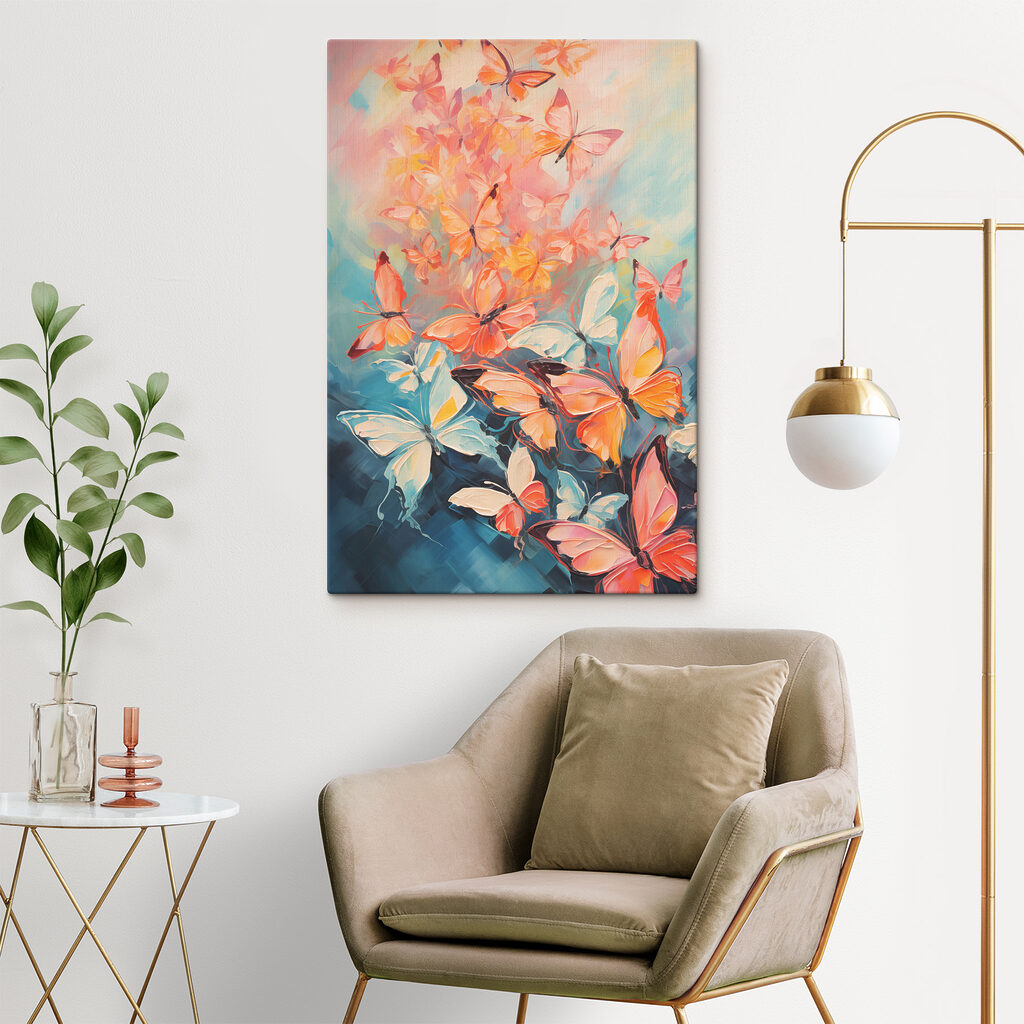 Pastellzweige auf Türkis — Interieur 2