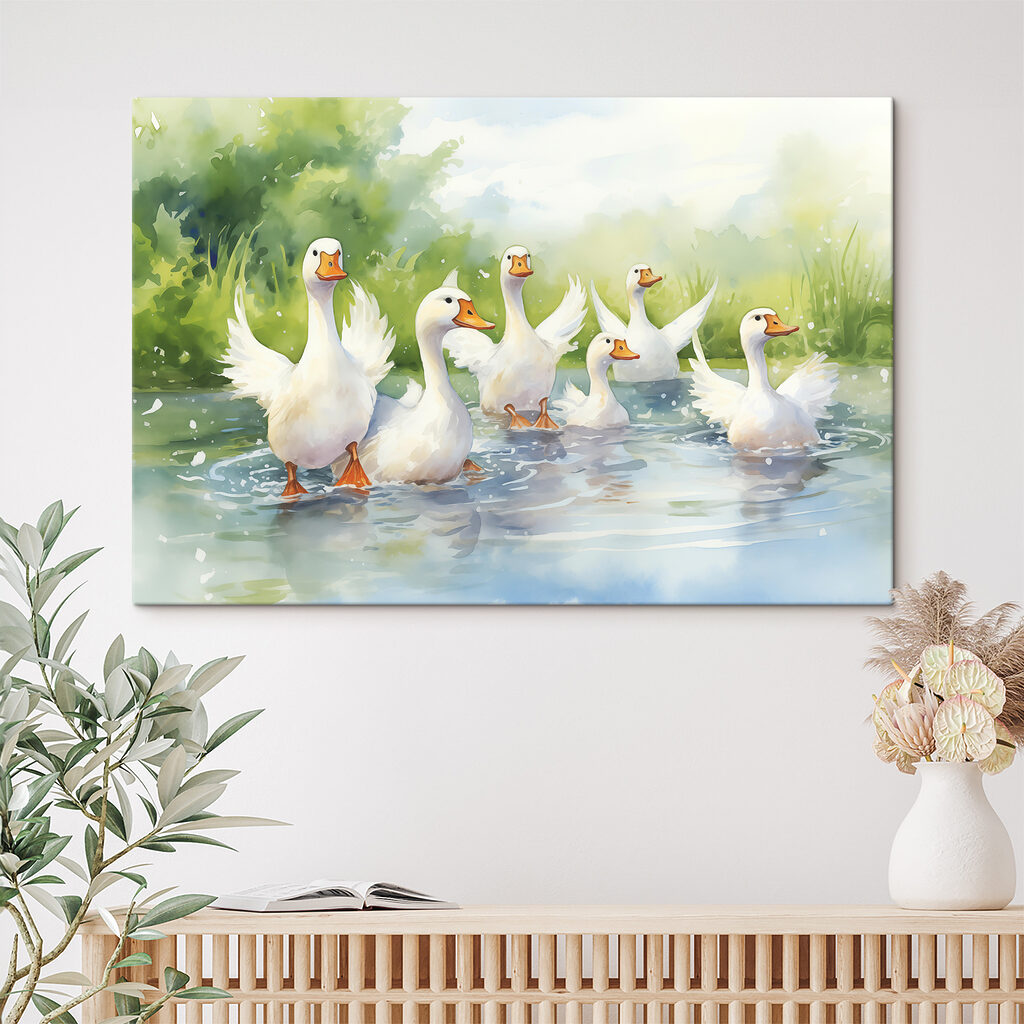 Gänse im Frühlingswasser — Interieur 2