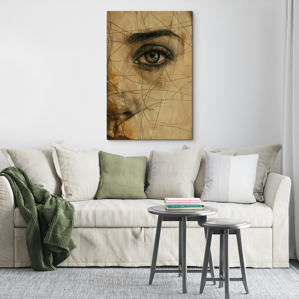 Auge in Bleistiftlinien — Interieur 1