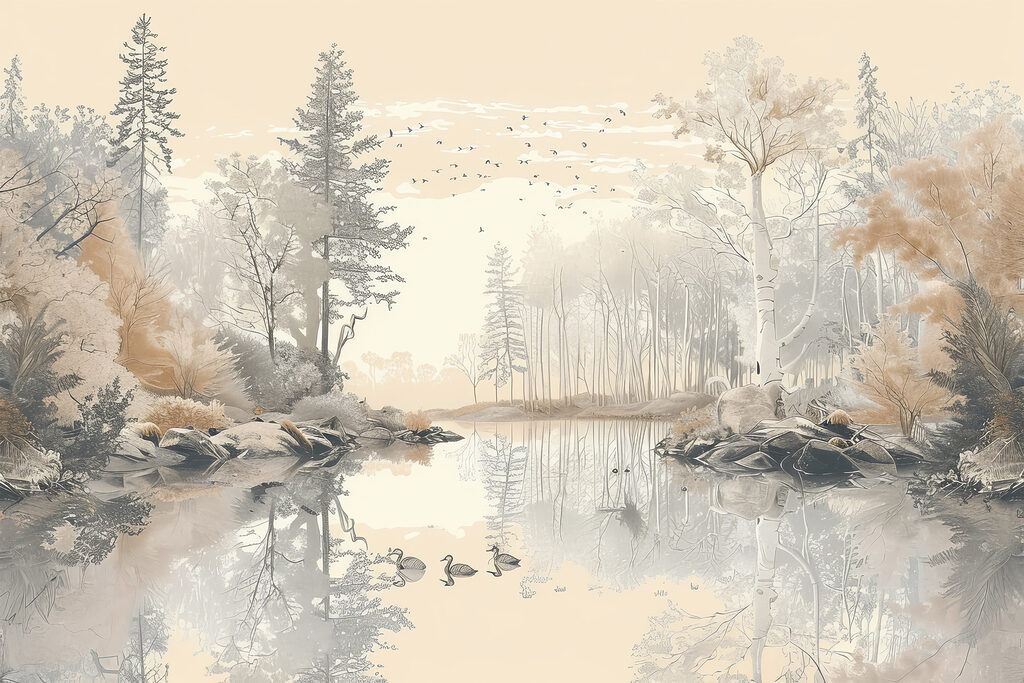 Herbstliche Spiegelungen — ganzes Design