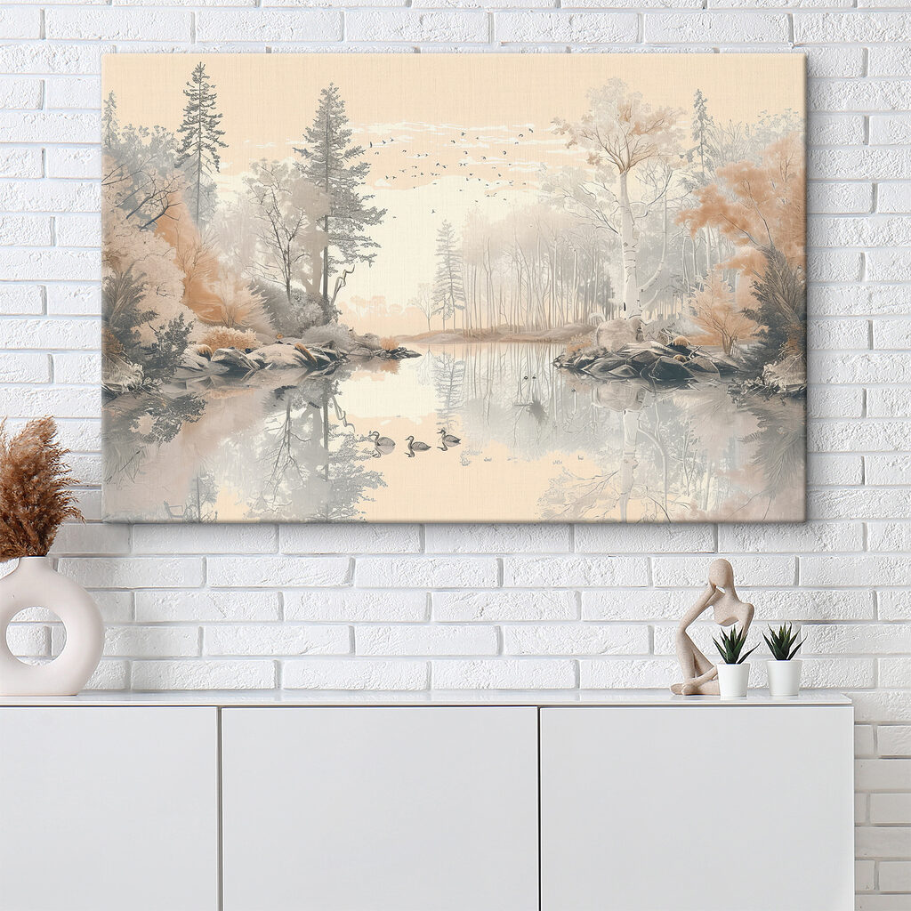 Herbstliche Spiegelungen in einem Interieur