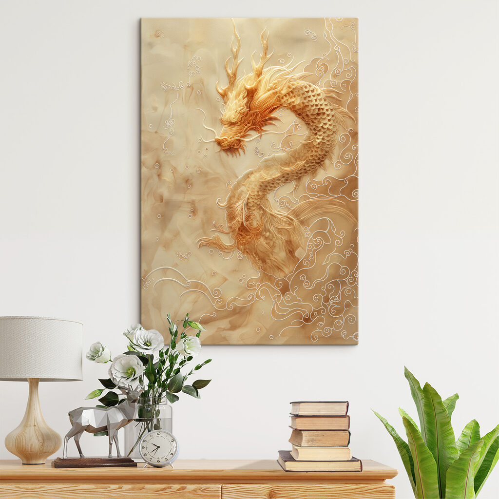Drache in goldenen Wolken — Interieur 1