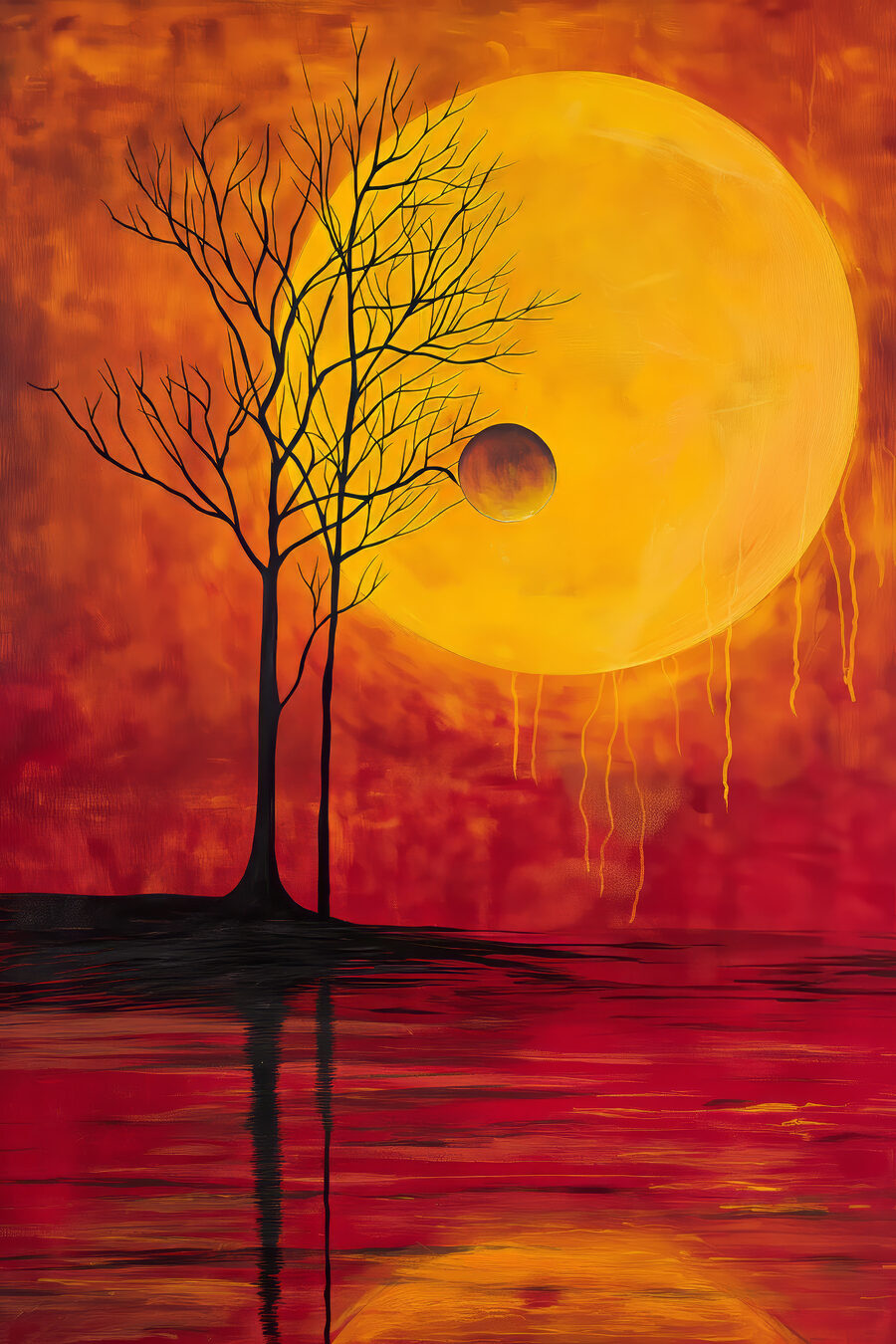Baum vor dem Mond — ganzes Design