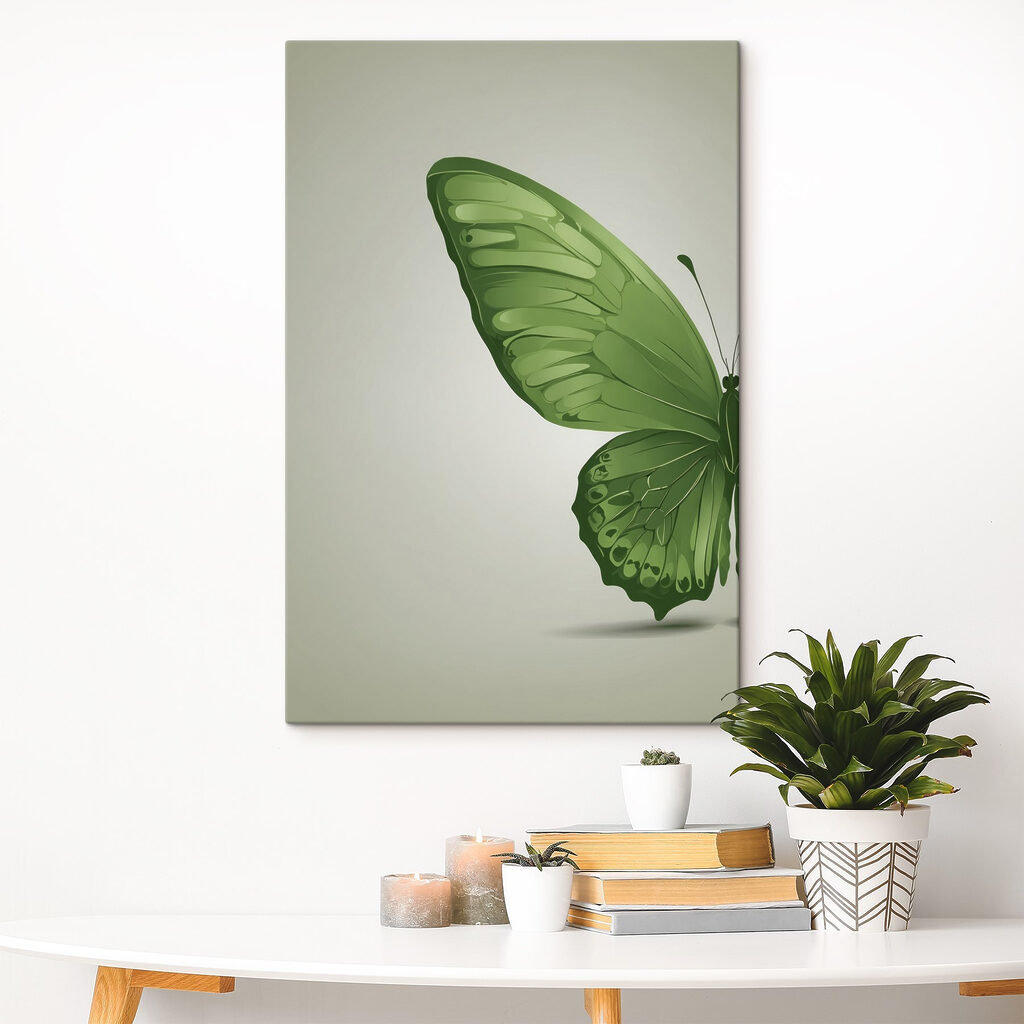 Grüner Flügel auf Graugrün — Interieur 4