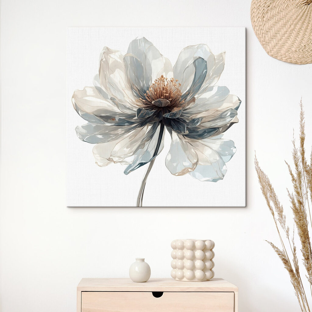 Blütenblätter in kühlem Aquarell — Interieur 4