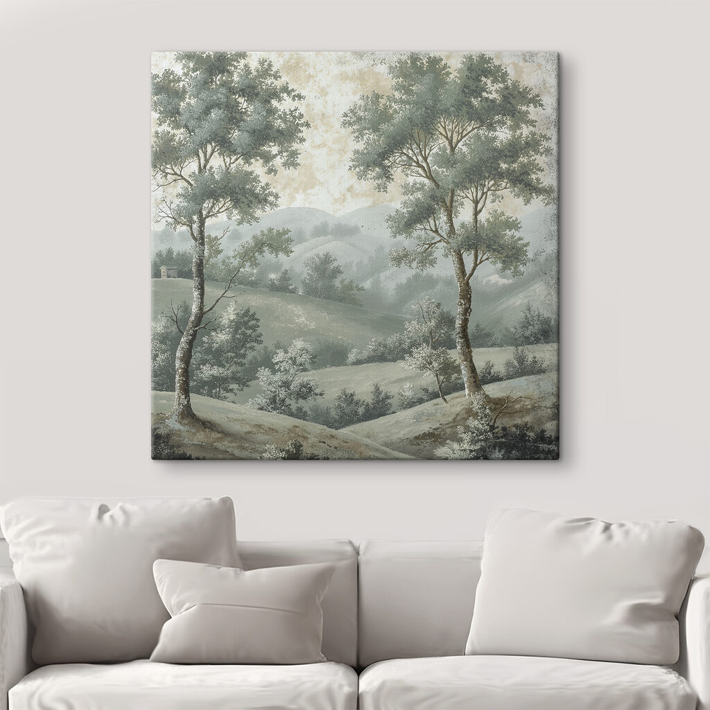 Zwei Bäume, neblige Hügel — Interieur 2