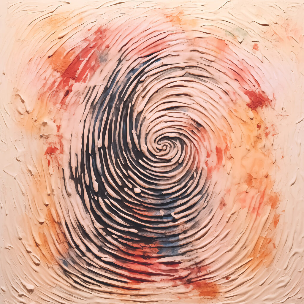 Fingerabdruck in Farbe — ganzes Design
