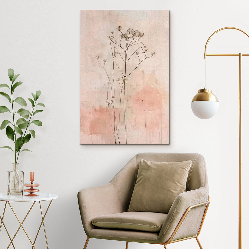 Feine Doldenblüten auf Rosa — Interieur 1