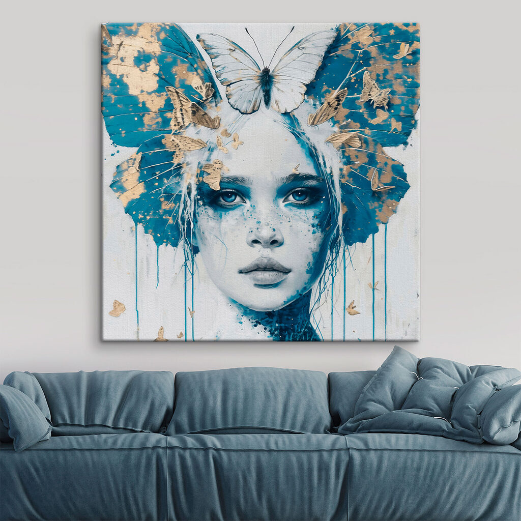 Schmetterling über blauen Augen — Interieur 1