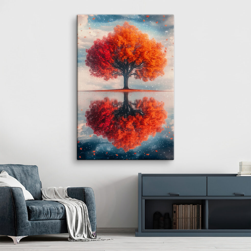 Herbstbaum im Wasserspiegel — Interieur 1