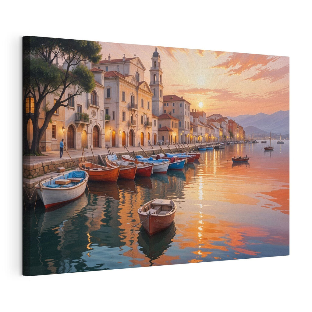 Boote unter Abendhimmel — Produktansicht