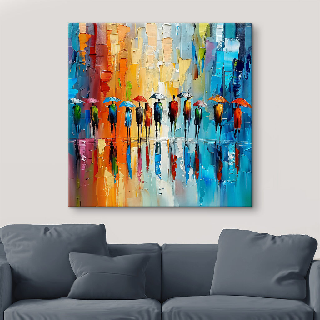 Regenschirme im bunten Regen — Interieur 2