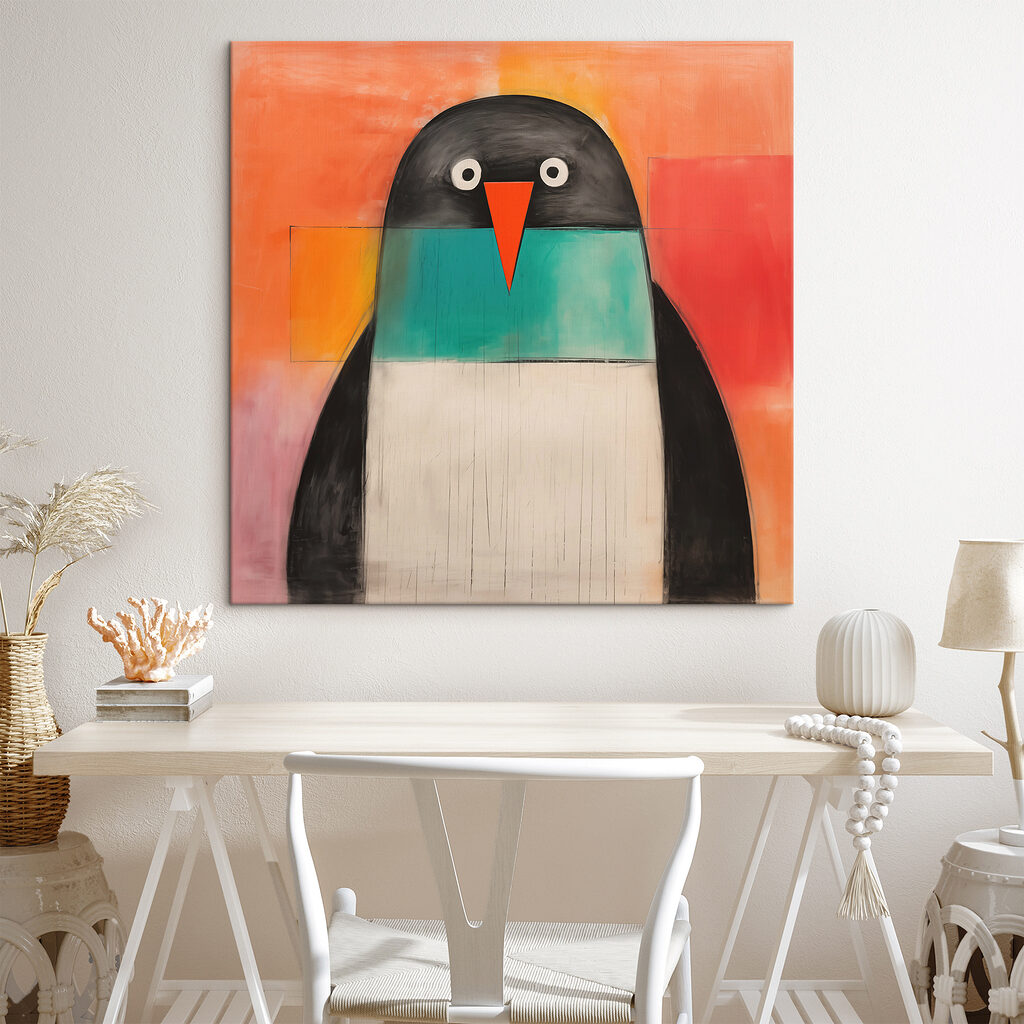 Pinguin in Farbflächen — Interieur 1