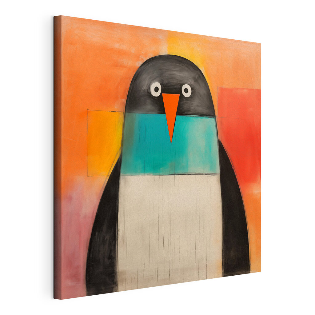 Pinguin in Farbflächen — Produktansicht