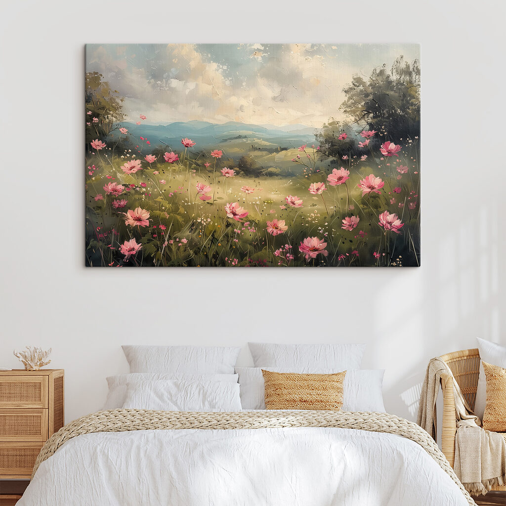 Tal mit rosa Wildblumen — Interieur 1
